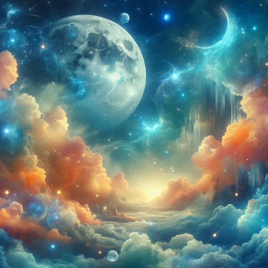 abstract celestial landscape