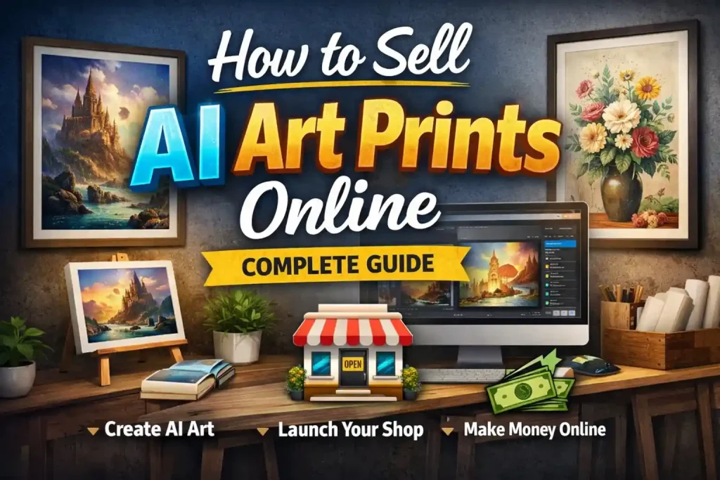 how to sell ai art prints online
