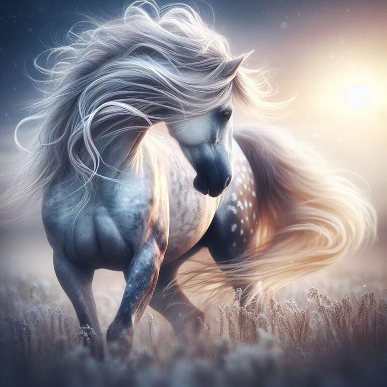 wild white horse
