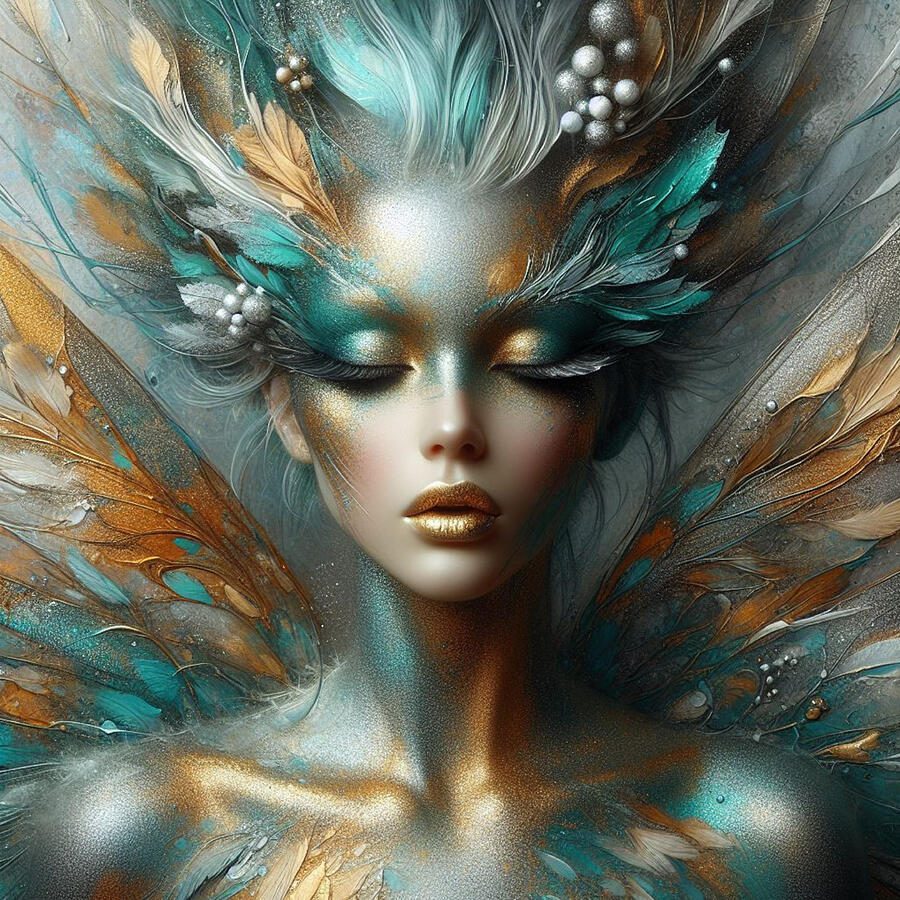 fantasy abstract woman portrait