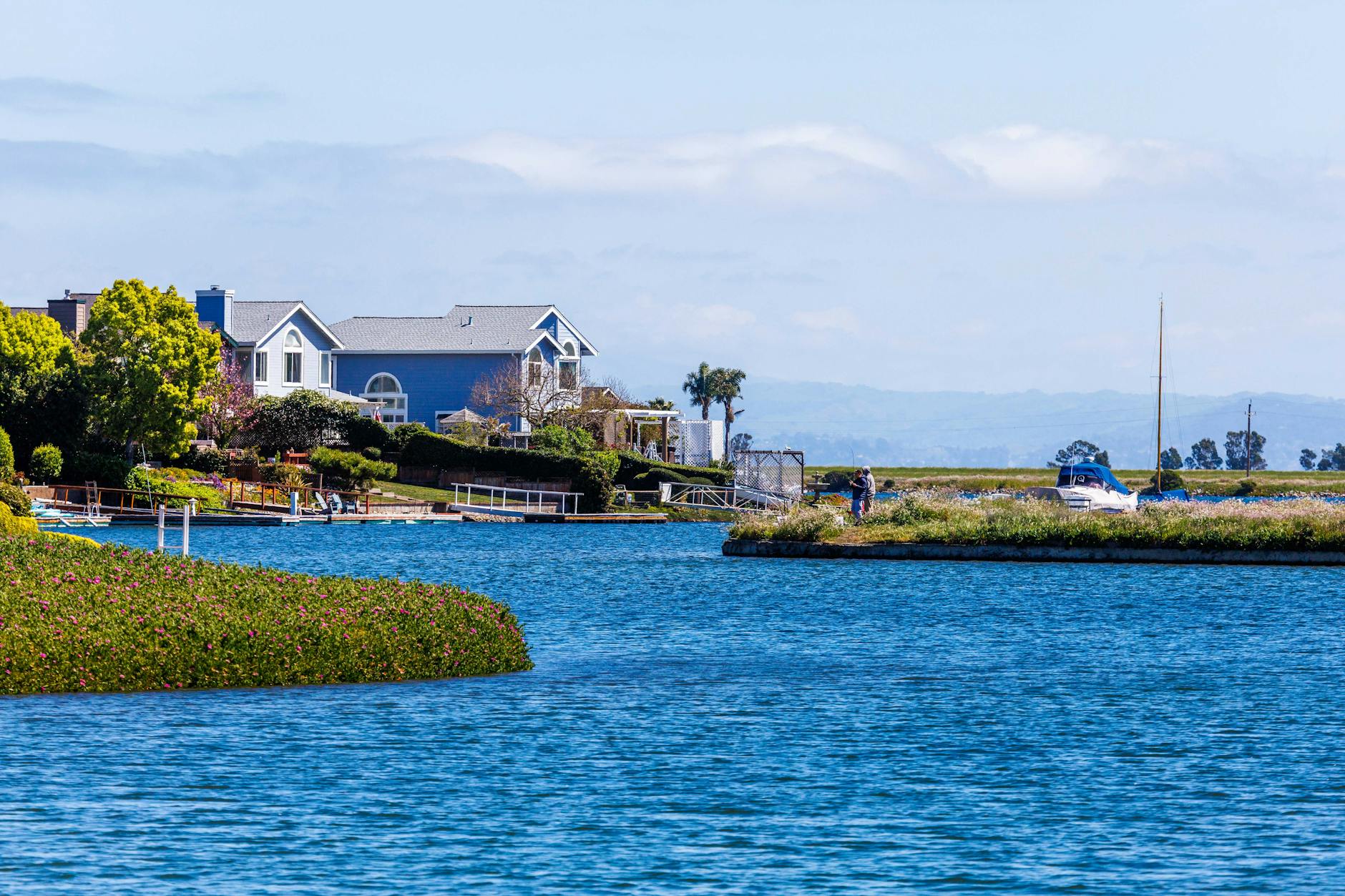 beautiful house on a waterfront